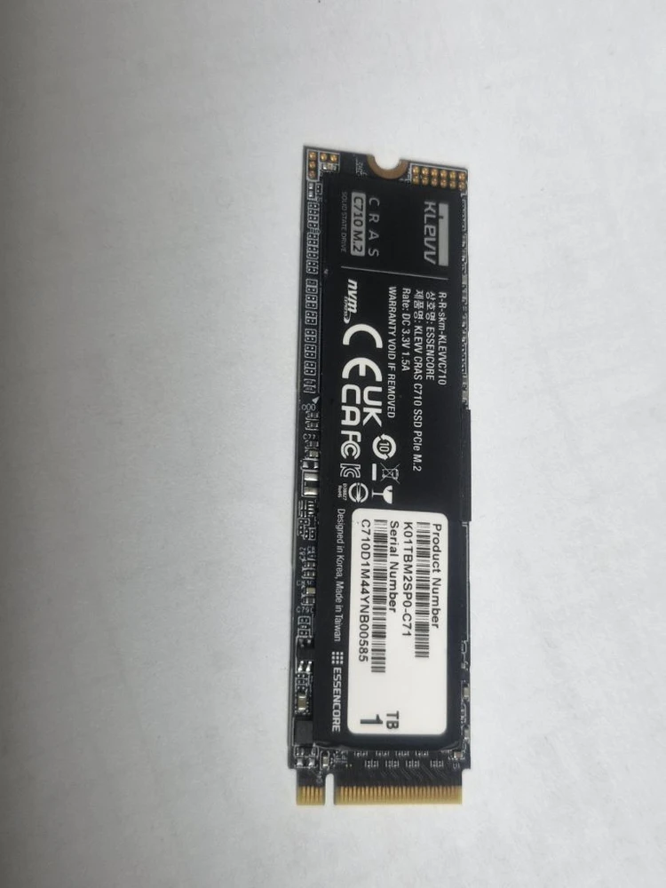 klevv cras c710 nvme 1tb ssd 이미지