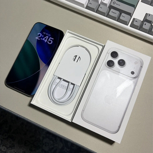 아이폰 17 프로 실버 256GB 풀박스 자급제 이미지