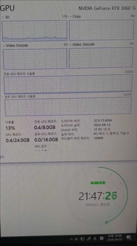 RTX 3060 Ti 그래픽카드 이미지