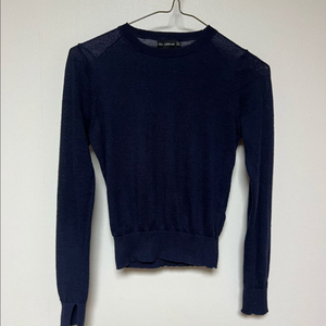 [정품] 자라 니트(ZARA KNIT) 네이비 슬릿 니트 (S) 이미지