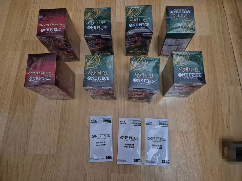미개봉 슈링크O 원피스 TCG 카드팩(사제의 연,히로인즈,프로모션팩(신사황))판매합니다 - 안심되는 중고거래