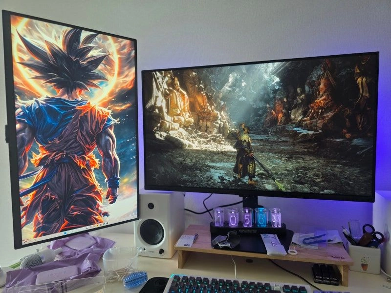삼성 오디세이 G7 32인치 4K 144Hz 스마트 게이밍 모니터 s32dg700 이미지