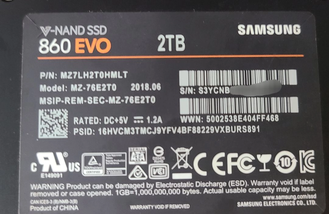 삼성 860evo SSD 2TB - 안심되는 중고거래