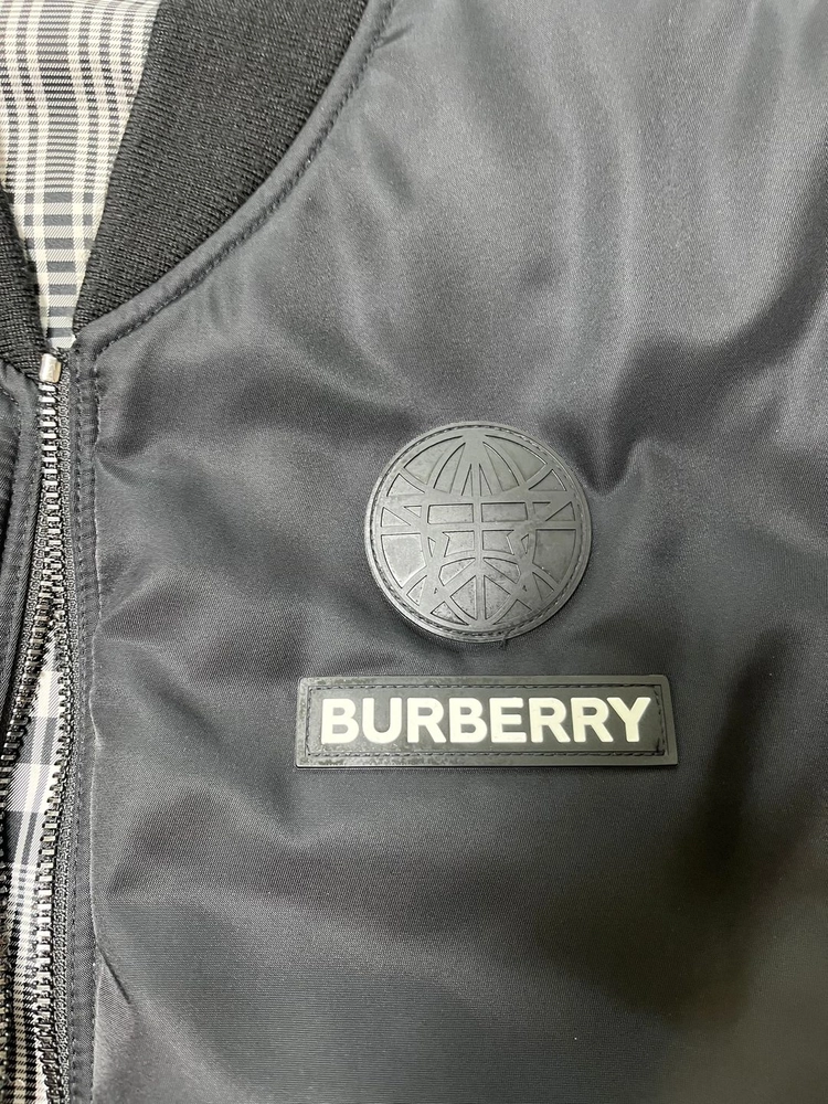 버버리 BURBERRY 스몰로고 블랙 리버시블 봄버 자켓 100사이즈 이미지