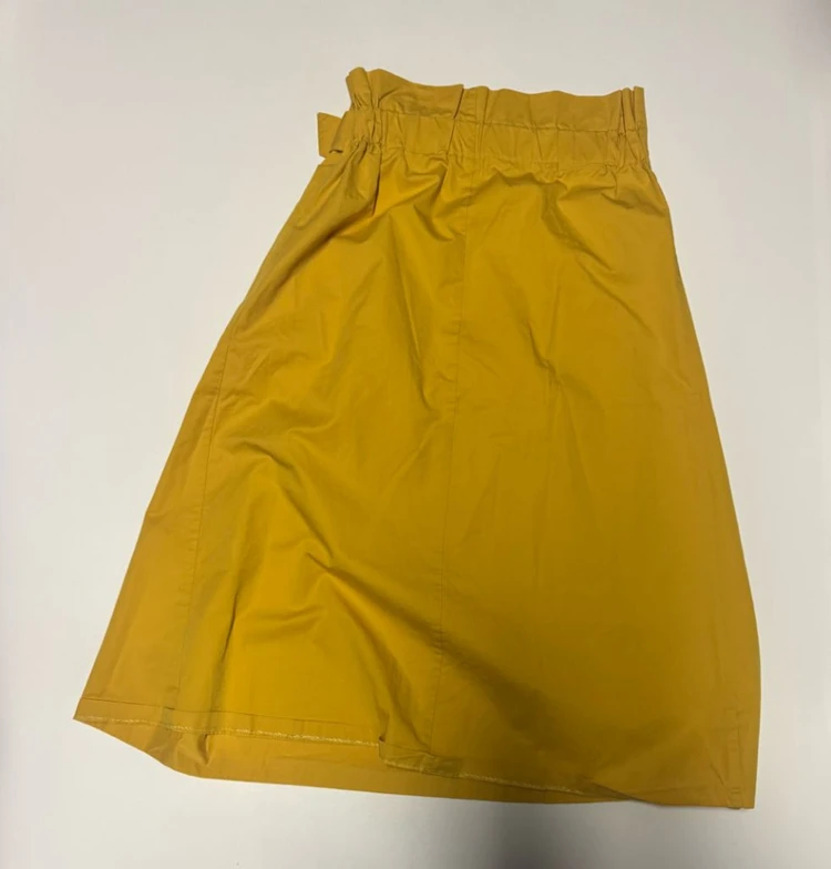 여성 자라 ZARA 버클 포인트 반밴딩 스커트 치마 S 옐로우 이미지