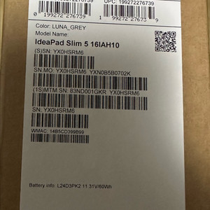 레노버 IdeaPad Slim 5 16IAH7 255h,32gb,1tb