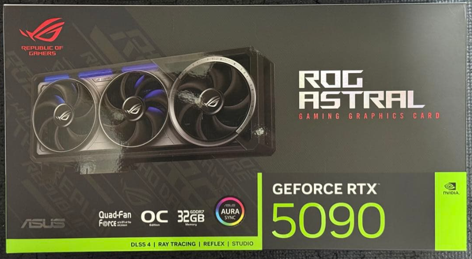 ASUS ROG ASTRAL RTX 5090 이미지
