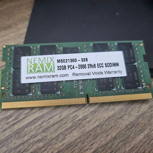 노트북용 또는 시놀로지 나스용 DDR4 ECC SODIMM 2666 Mhz 32GB (1개 단품) 이미지