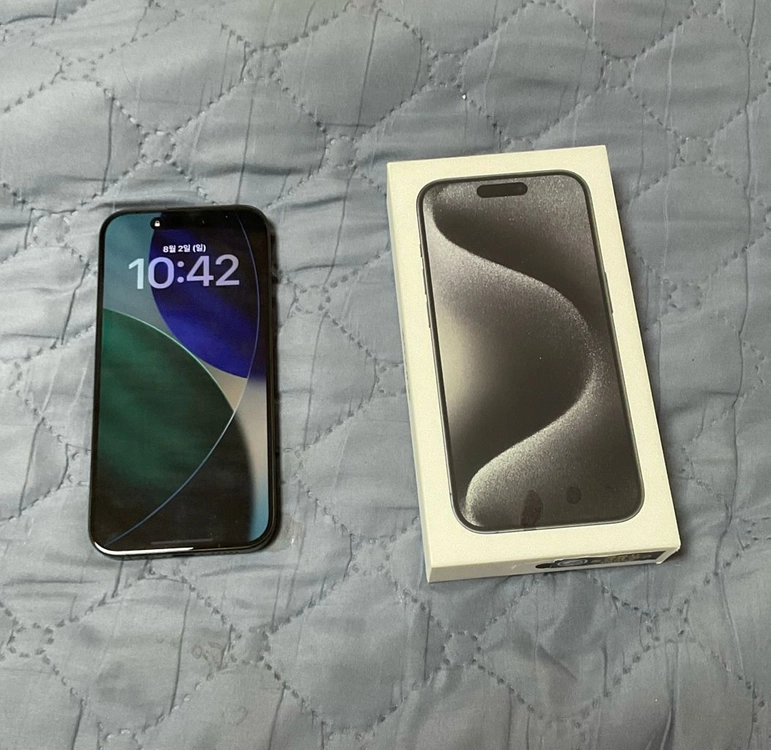 아이폰15프로256GB 블랙티타늄 리퍼 이미지