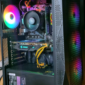 게이밍 컴퓨터 PC 본체 라이젠5 2600x 그래픽카드 rx 580 4g ddr4 16g 이미지