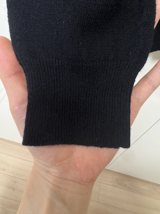꼼데가르송 플레이 화이트 와펜 울 가디건 블랙 L 이미지