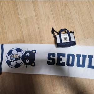 서울 이랜드 FC와 초코캣이 콜라보한 머플러예요 이미지