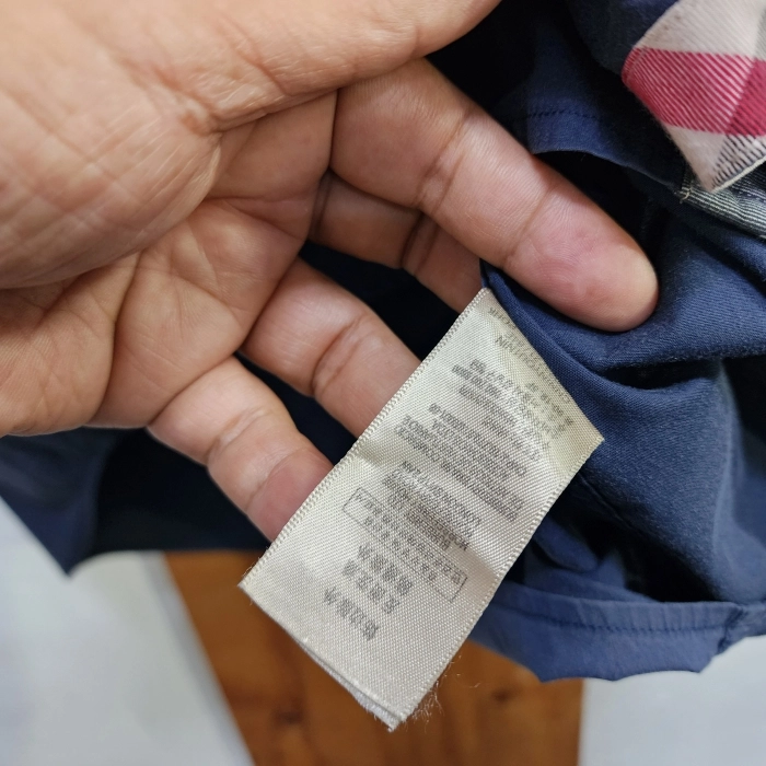 [버버리 브릿] 남성 호스 자수 체크 배색 반팔 셔츠 XL 이미지