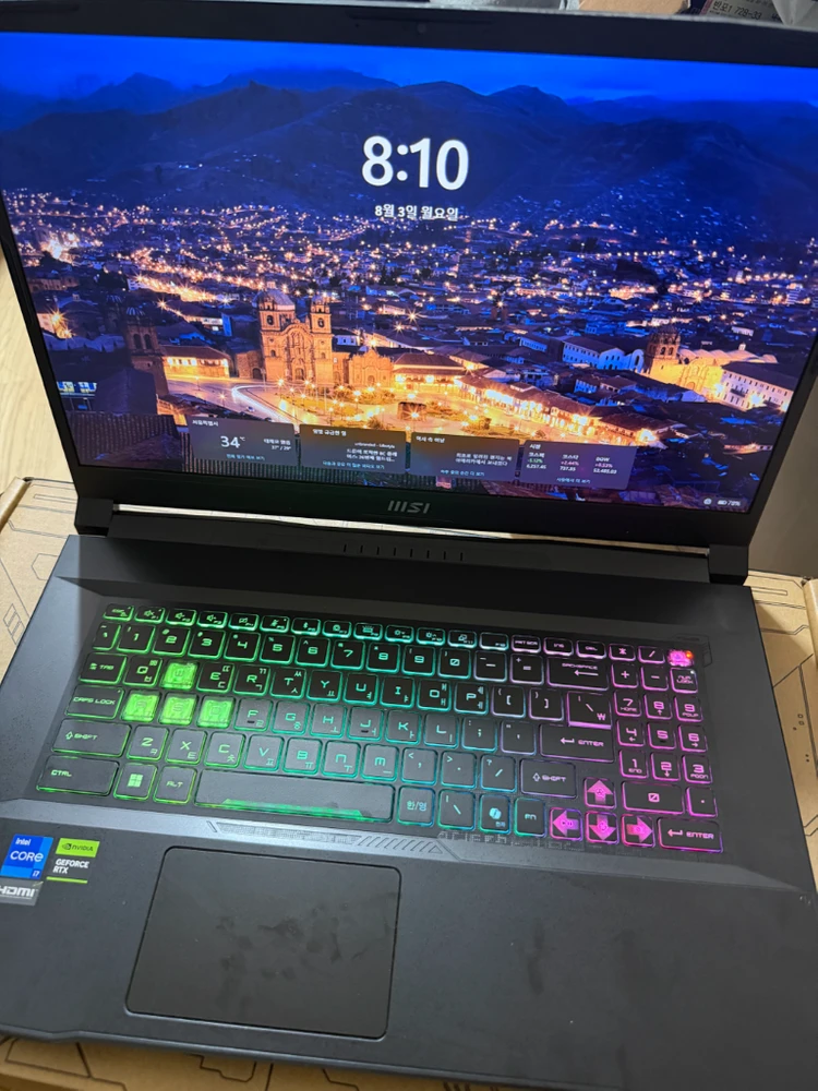 Msi 고사양 게이밍노트북 17인치 gf76 b13vfk판매합니다 이미지