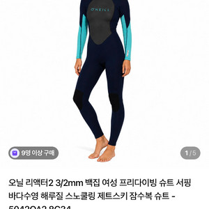 여성용 바다수영 웻슈트 이미지