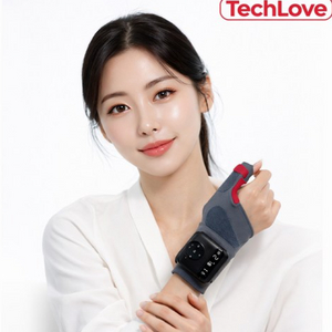 TechLove 엄지 손목 마사지기 (TENS+EMS) 온열 찜질기 미개봉 새상품 이미지