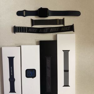 애플워치 se3 GPS 44mm 애플 정품 스트랩(밀레니즈 루프, 나이키 스포츠 루프, 스포츠밴드) 이미지