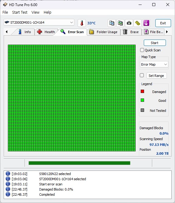 씨게이트(바라쿠다) 2TB 3.5인치 HDD (배드섹터 0% · 상태 양호 + 고급 SATA 케이블 2개 증정) 이미지