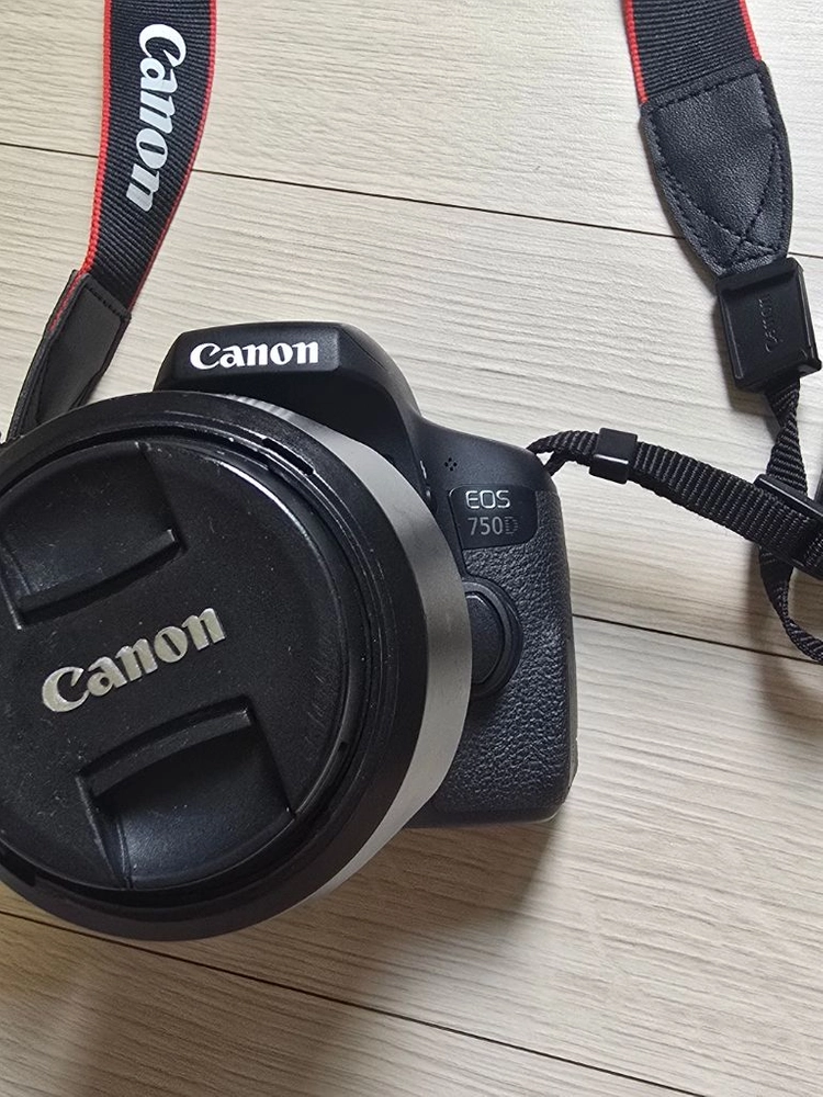 캐논 EOS 750D DSLR 카메라 + 18-55mm 렌즈 이미지