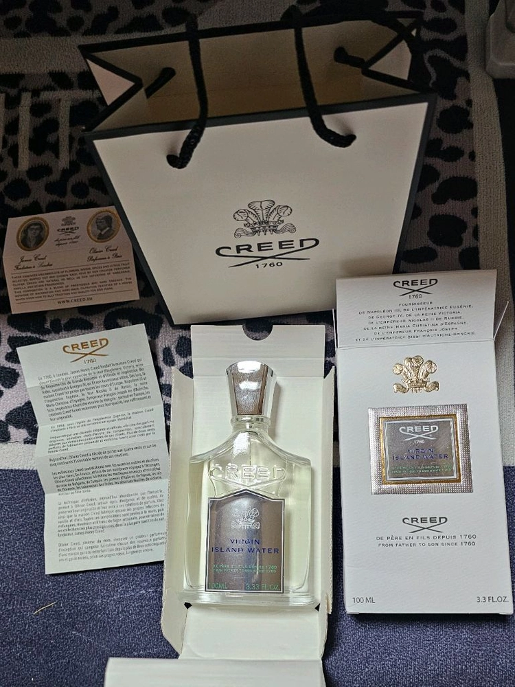 급처 크리드 버진 아일랜드 워터 100ml 향수 미개봉 새상품 쇼핑백 - 안심되는 중고거래