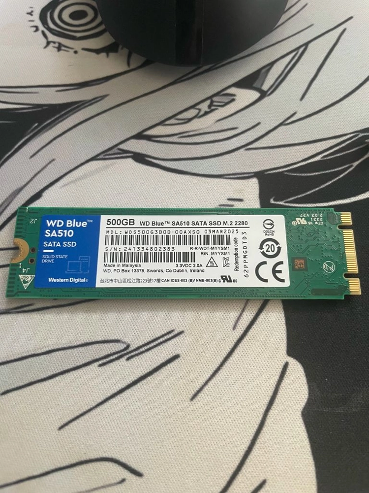 WD Blue SA510 SATA SSD M.2 2280 500GB 이미지