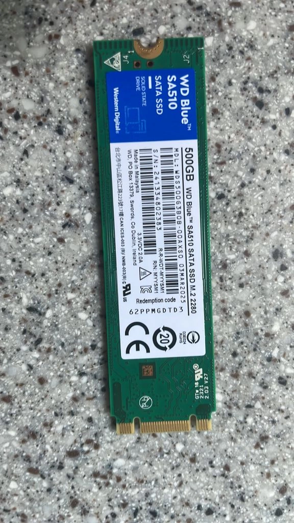 WD Blue SA510 SATA SSD M.2 2280 500GB 이미지