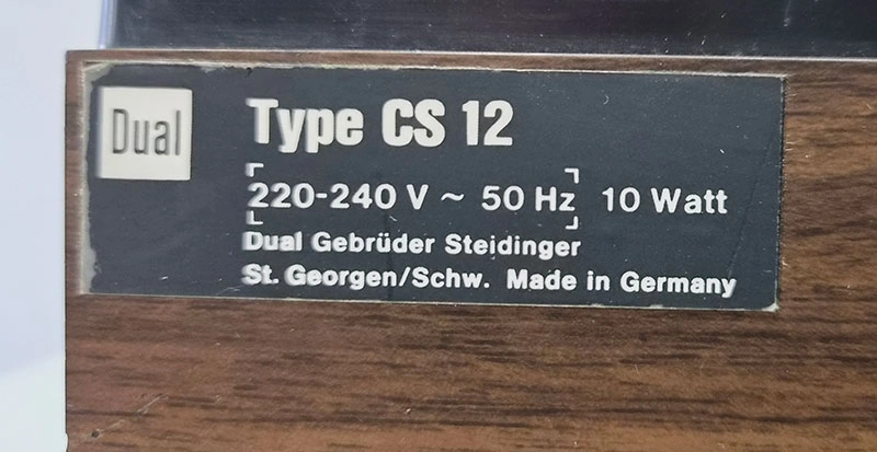 빈티지 dual cs12(dual1214) 독일 완전자동 턴테이블 이미지
