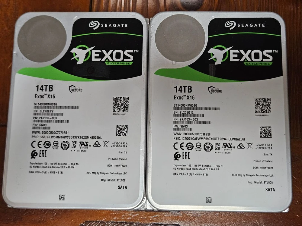 14th sata hdd 8개 팝니다. 이미지