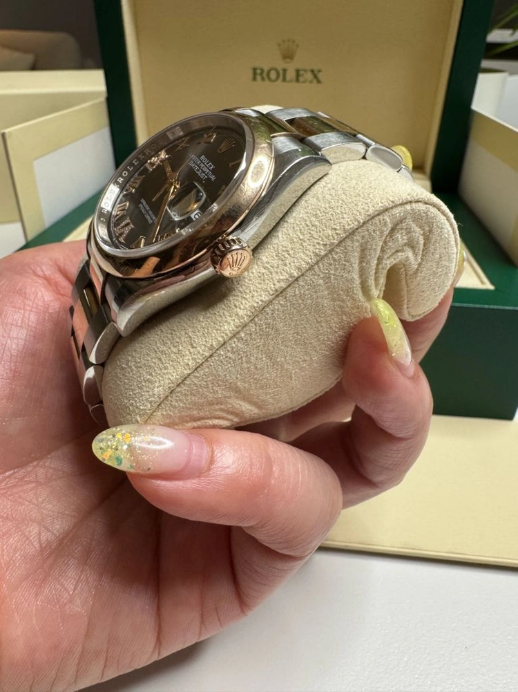 롤렉스 데이저스트 36mm 에버로즈 골드 콤비 126201 다크로듐 이미지