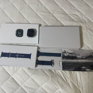 애플워치 울트라3 네추럴 티타늄 블루 오션밴드 49mm 이미지