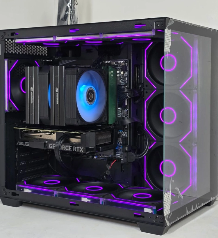 (새제품 반본체 공랙 블랙)9800X3D, 32GB, 850W GOLD, 공랭최강, 방송게이밍컴퓨터본체 이미지