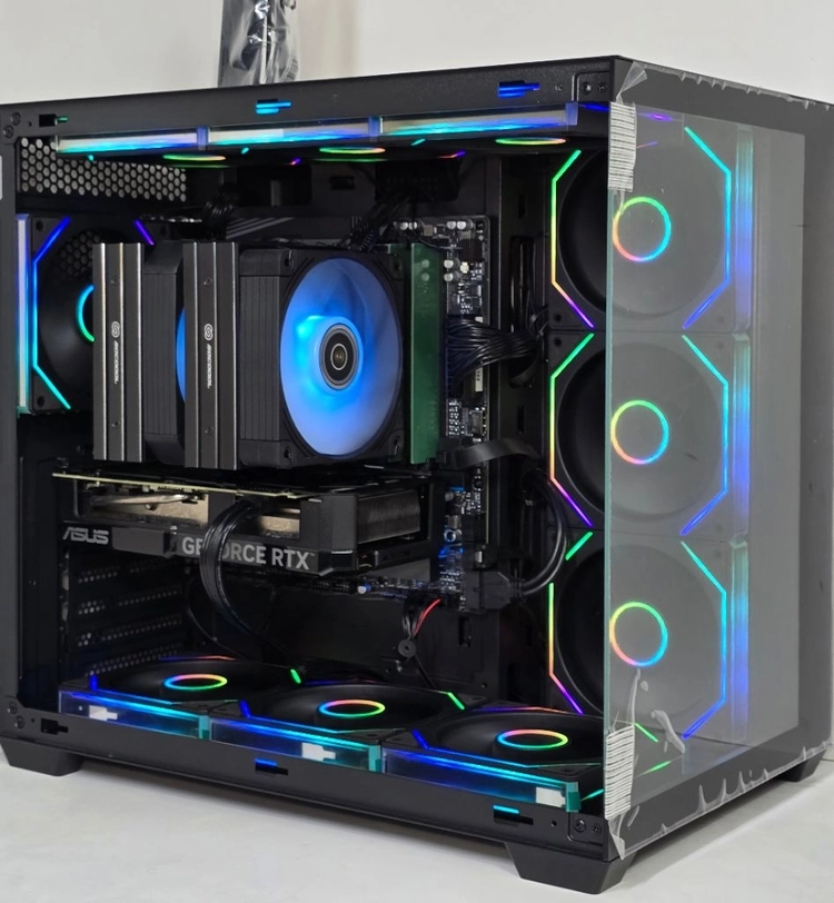 (새제품 반본체 공랙 블랙)9800X3D, 32GB, 850W GOLD, 공랭최강, 방송게이밍컴퓨터본체 이미지