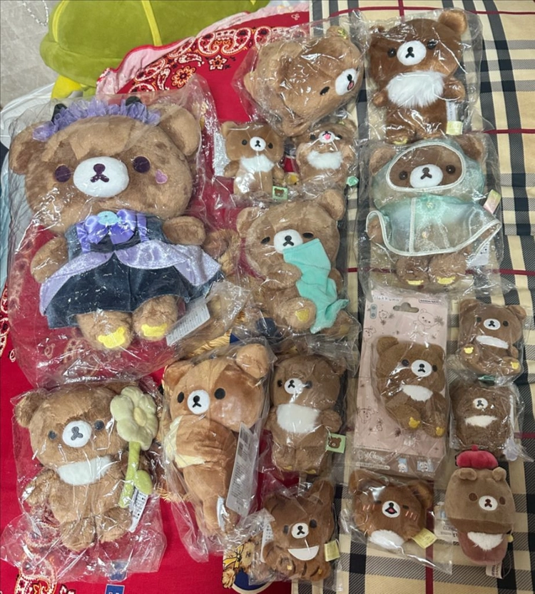 리락쿠마 챠이로이코구마 마스코트 누이구루미 테노리 인형들 팝니다 이미지