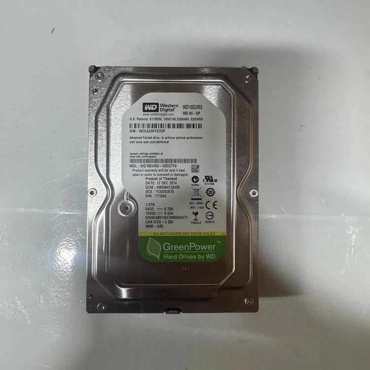 WD GREEN WD10EURX 1TB 3.5" SATA HDD 판매합니다. 이미지