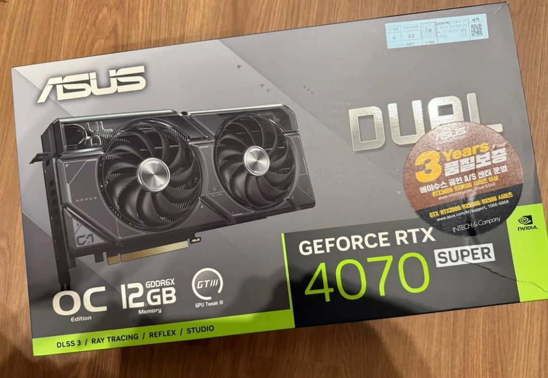 ASUS DUAL RTX 4070 SUPER 12GB - 안심되는 중고거래