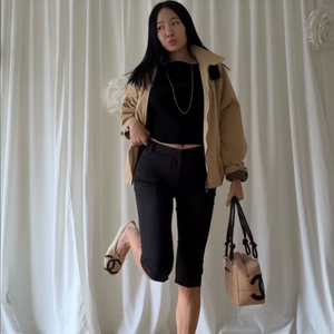뮤제라 매니모어몽 카프리팬츠 블랙롱 /m 이미지