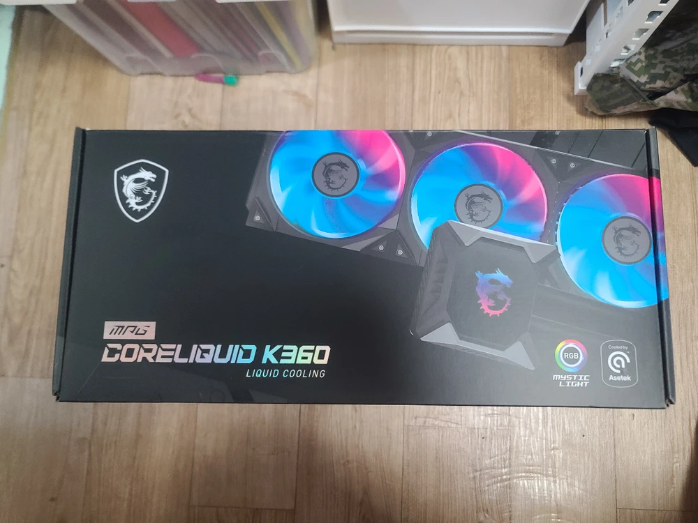 msi 코어리퀴드 k360 수냉쿨러 팝니다. 이미지