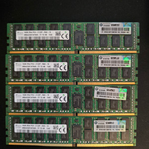 DDR4 16GB ECC 2133 메모리 4개 세트 이미지