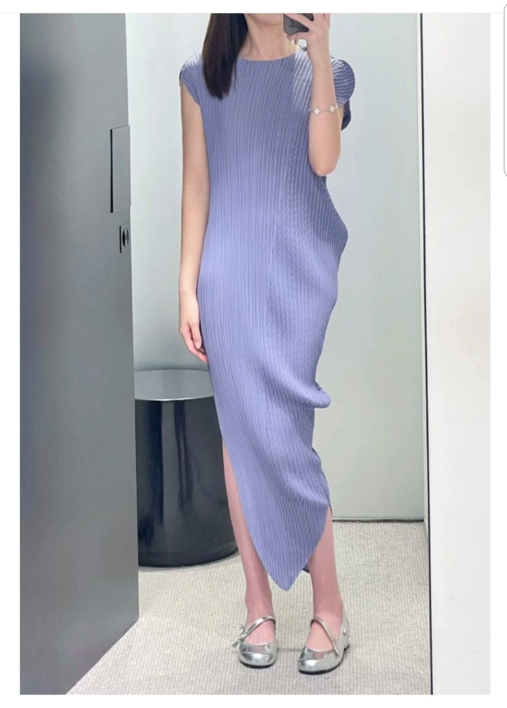 이세이미야케 아상블라주 탑,리프플리츠 원피스 이미지
