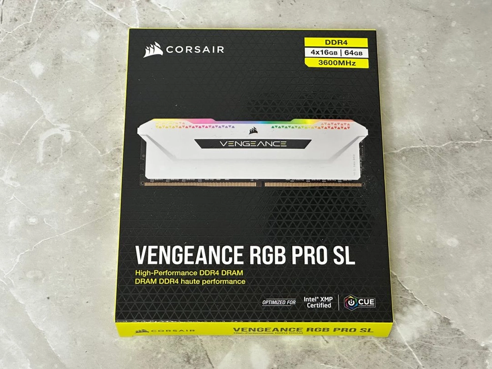커세어 VENGEANCE RGB PRO SL DDR4 64GB (16GB×4) 3600MHz 화이트 이미지