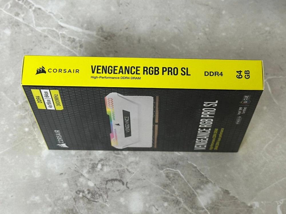 커세어 VENGEANCE RGB PRO SL DDR4 64GB (16GB×4) 3600MHz 화이트 이미지
