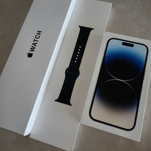 아이폰 14 프로 256GB 실버 + 애플워치 SE2 44mm 셀롤러 이미지