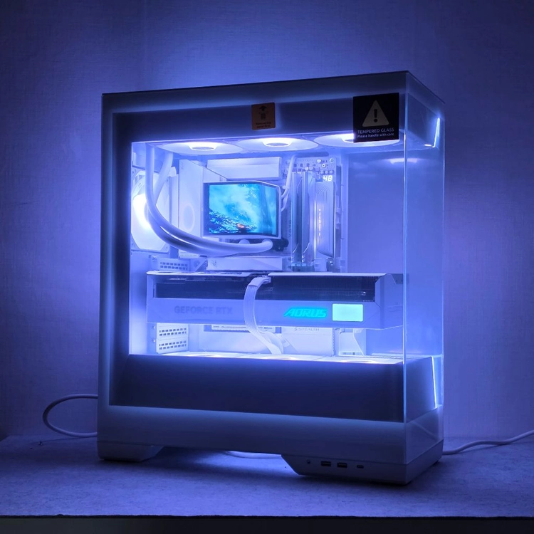 9850X3D 5080 초고사양 화이트 어로스 마스터 게이밍 컴퓨터 pc 본체 이미지