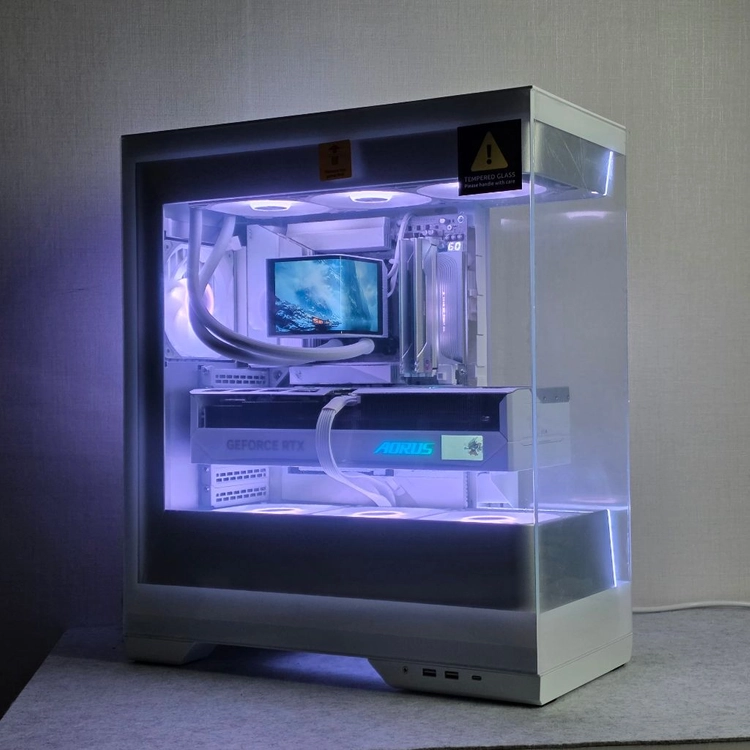 9850X3D 5080 초고사양 화이트 어로스 마스터 게이밍 컴퓨터 pc 본체 이미지