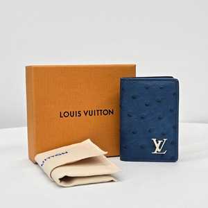 루이비통 LV 은장 오스트리치 오거나이저 지갑 이미지