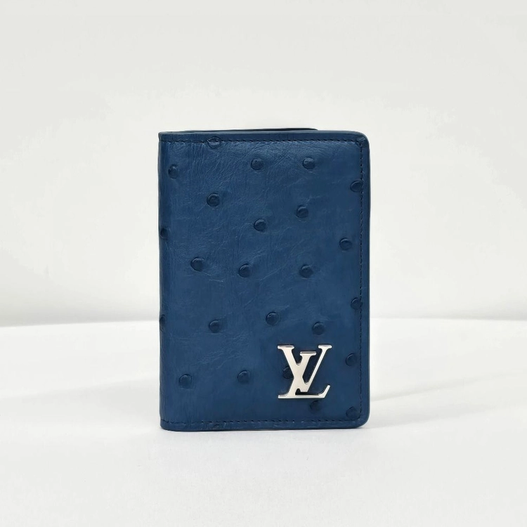 루이비통 LV 은장 오스트리치 오거나이저 지갑 이미지