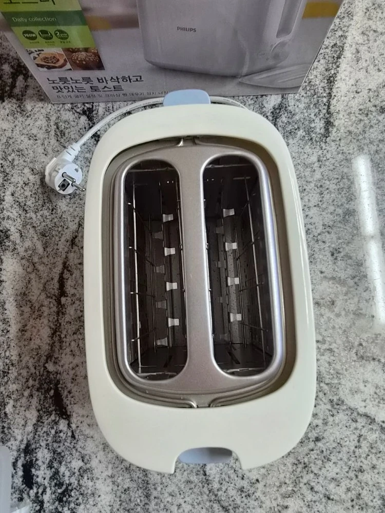 필립스 2구 화이트 토스터기 토스트기 이미지
