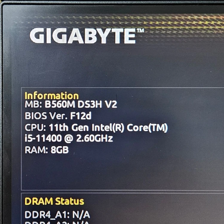 인텔 i5-11400 + B560M DS3H V2 이미지