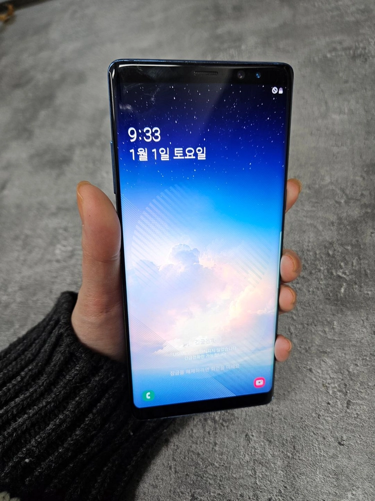 삼성 갤럭시노트8블루 판매n950판매 중고폰 이미지