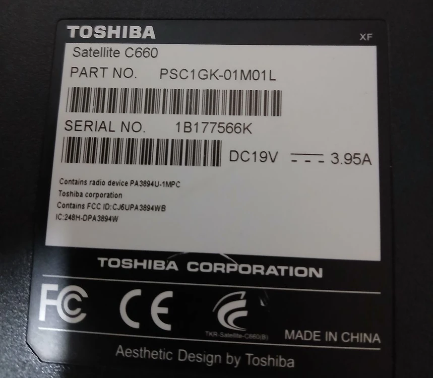 도시바 노트북 새틀라이트 C660 이미지